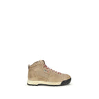 Beige Rubber Lace-Up Boots
