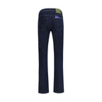 Blue Cotton Slim Fit Jeans