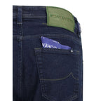 Blue Cotton Slim Fit Jeans