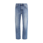 Blue Cotton Relaxed Fit Jeans