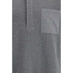 Gray Cotton Polo Shirt