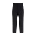 Black Cotton Chino Pants