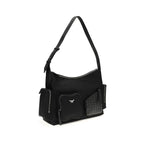 Black Fabric Shoulder Bag