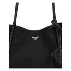Black Fabric Shoulder Bag