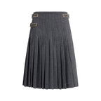 Gray Mohair Long Skirt