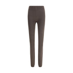 Gray Fleece Wool Leggings