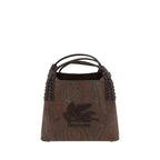 Brown Fabric Handbag