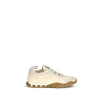 Cream Recycled Polyamide Athletic Sneakers