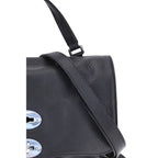 Black Calf Leather Bos Taurus Shoulder Bag