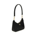 Black Recycled Polyamide Shoulder Bag