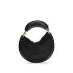 Black Viscose Shoulder Bag