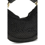 Black Viscose Shoulder Bag