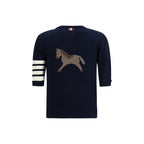 Blue Fleece Wool Sweatshirt