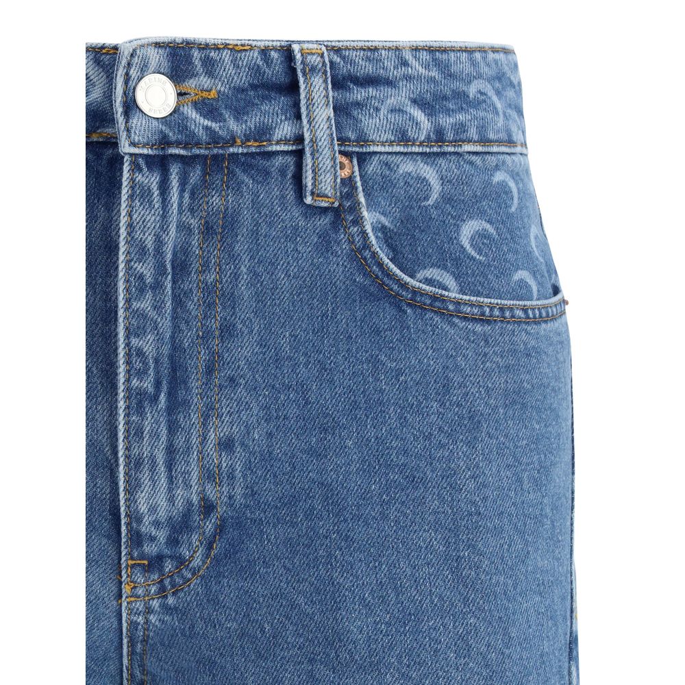 Light Blue Cotton Relaxed Fit Jeans