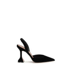 Black Rubber High Heel Pumps