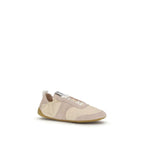 Beige Nylon Athletic Sneakers