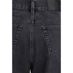 Black Cotton High-Waisted Jean