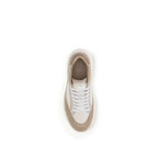 Cream Calf Leather Bos Taurus Platform Sneakers