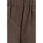 Brown Wool Casual Pants