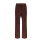 Bordeaux Cotton Cropped Pants