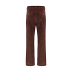Bordeaux Cotton Cropped Pants