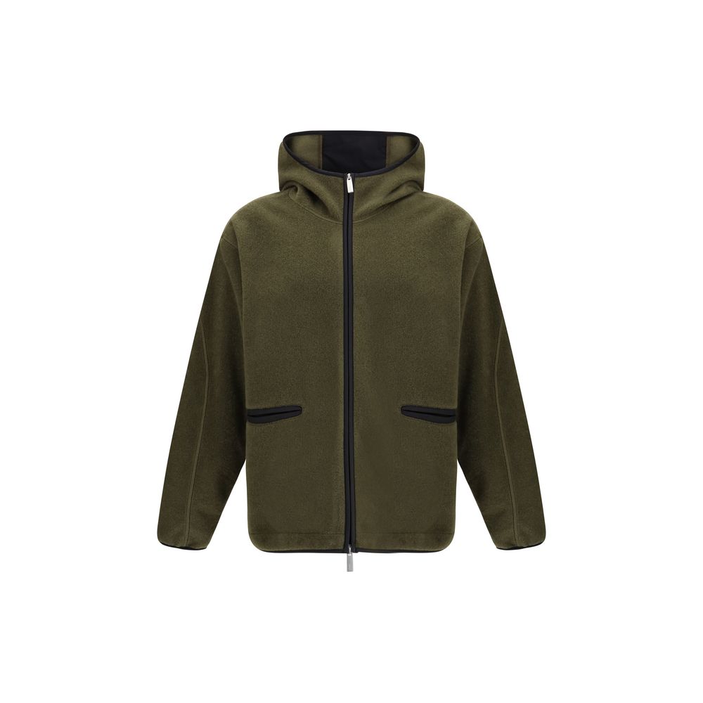 Green Polyester Hoodie