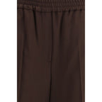 Gray Polyester Casual Pants