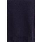 Blue Fleece Wool Turtleneck