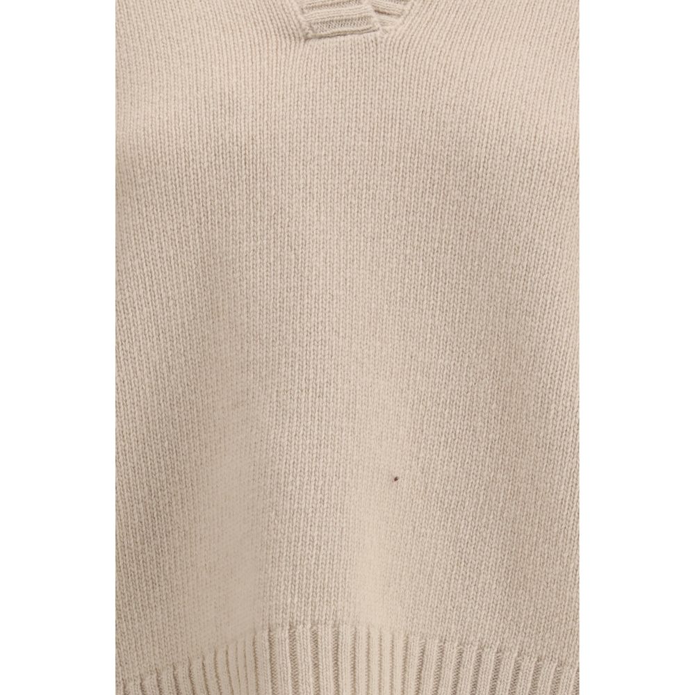 Beige Fleece Wool Sweatshirt