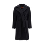 Black Fleece Wool Coat