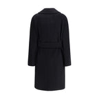 Black Fleece Wool Coat