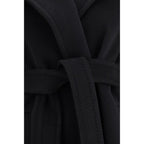Black Fleece Wool Coat
