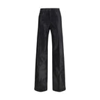 Black Cotton Casual Pants