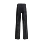 Black Cotton Casual Pants
