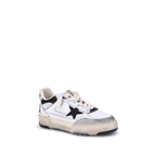White Calf Leather Bos Taurus Chunky Sneakers