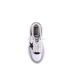White Calf Leather Bos Taurus Chunky Sneakers
