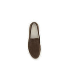 Brown Rubber Slip-On Loafers