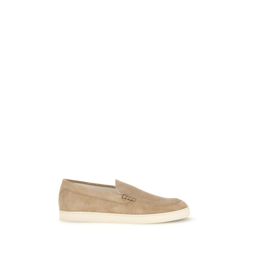 Beige Rubber Slip-On Loafers