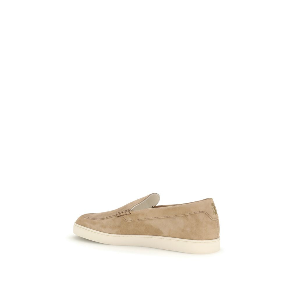 Beige Rubber Slip-On Loafers