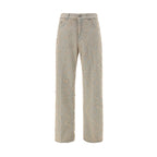 Light Blue Cotton Straight-Leg Jeans