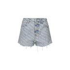 Blue Cotton Bermuda Shorts