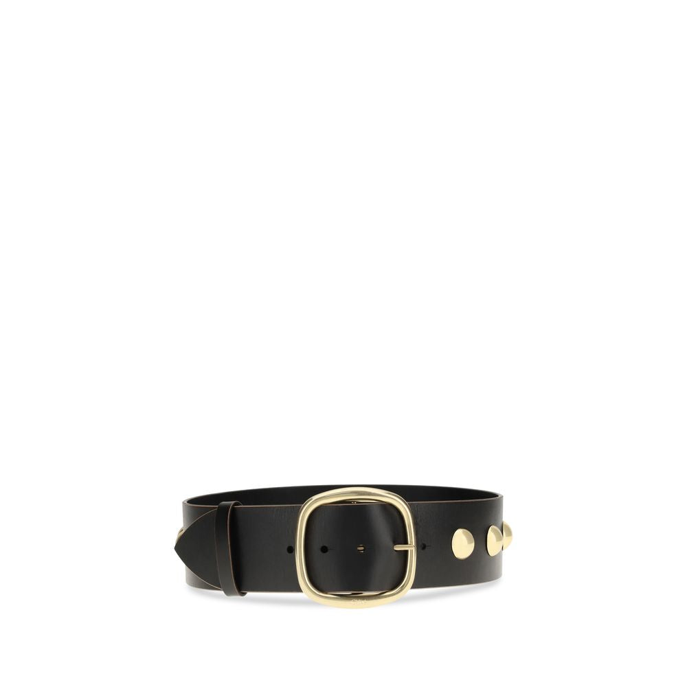 Black Calf Leather Bos Taurus High-Waist Belt