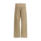 Beige Cotton Cargo Pants