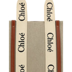 Beige Linen Shoulder Bag