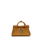 Beige Calf Leather Bos Taurus Shoulder Bag