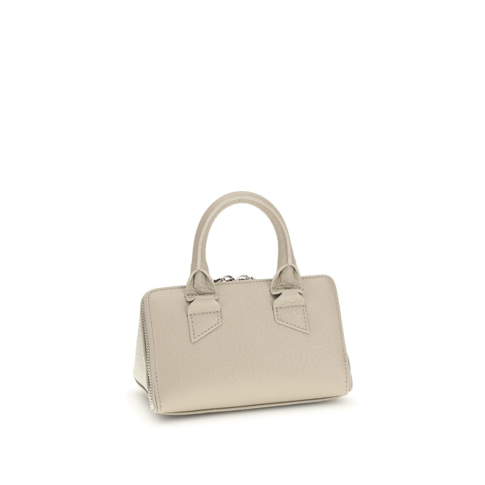 Beige Calf Leather Bos Taurus Handbag