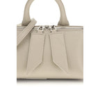Beige Calf Leather Bos Taurus Handbag