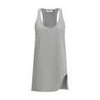 Gray Cotton Casual Dress