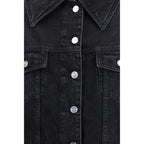 Black Cotton Denim Jacket