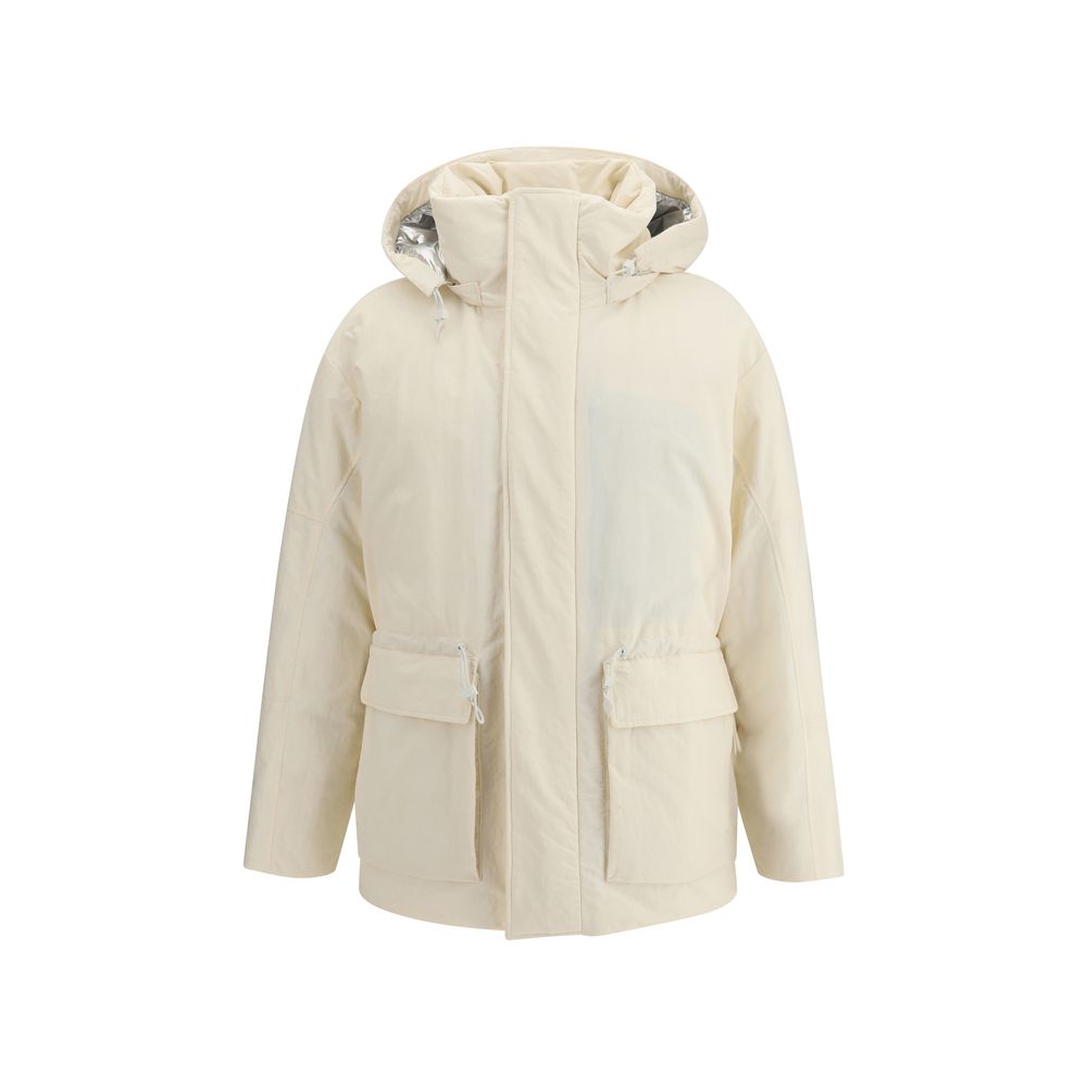 White Polyester Parka